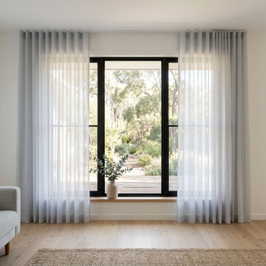 Mist sheer curtains in a room